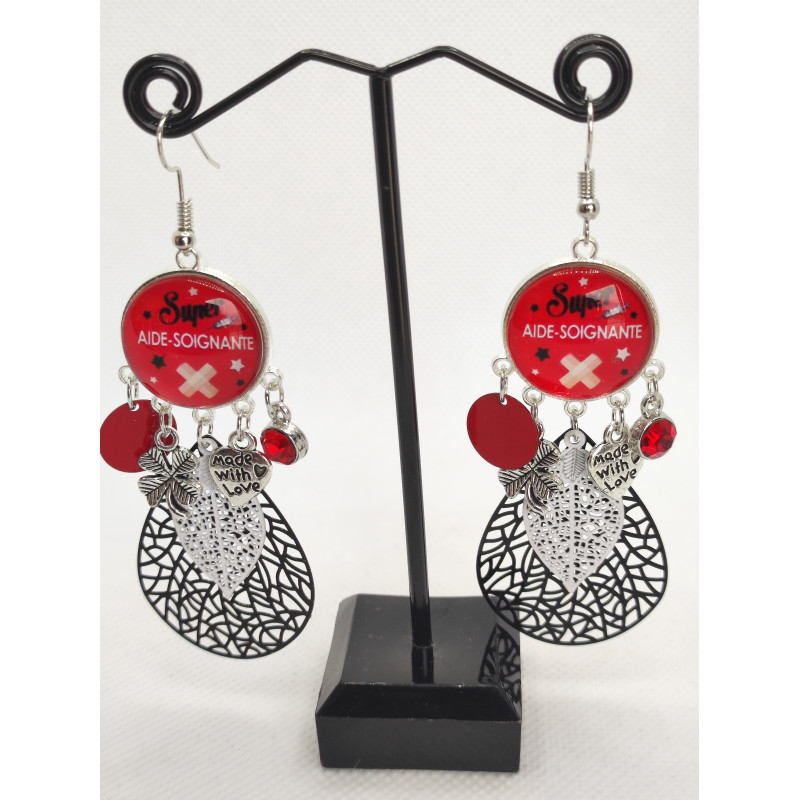 Boucles d'oreilles Super Aide Soigante 019