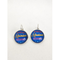Boucles d'oreilles Dormeuse Bonne fête Maman 3