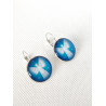 Boucles d'oreilles dormeuse Ange bleu
