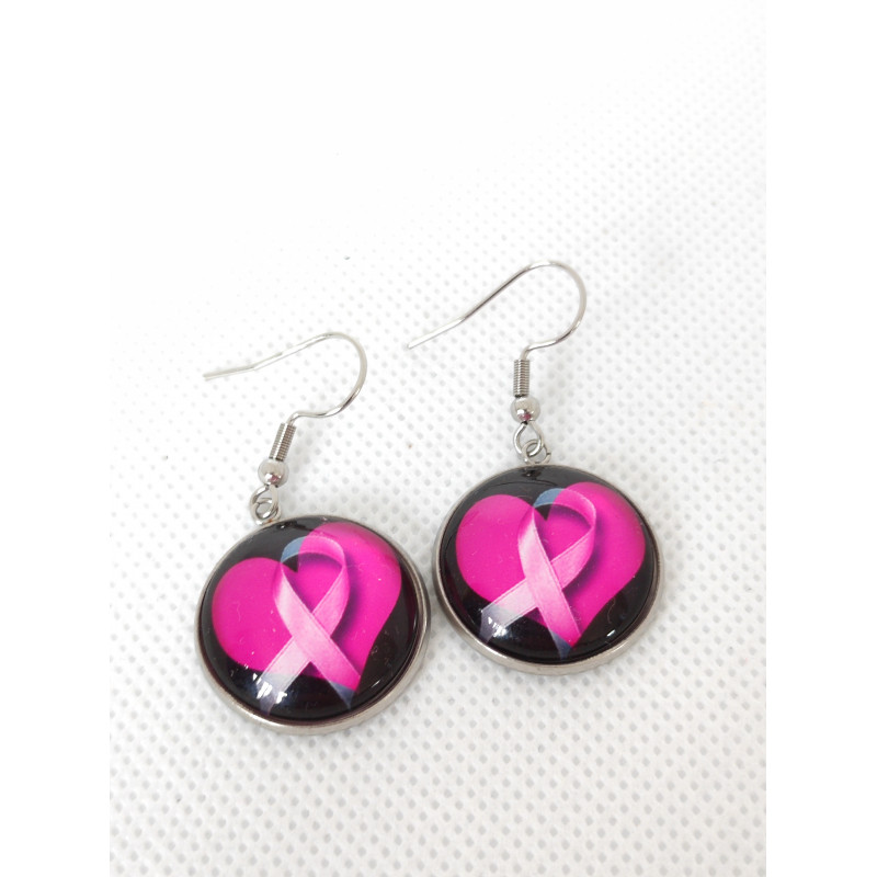 Boucles d'oreilles Petite Octobre Rose 1