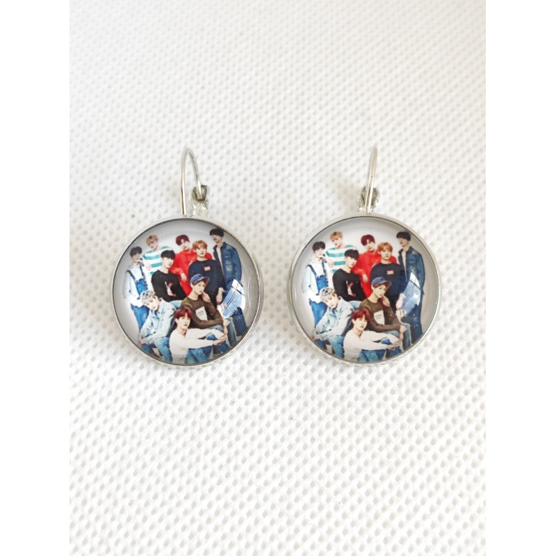 Boucles d'oreilles dormeuse Groupe BTS 3
