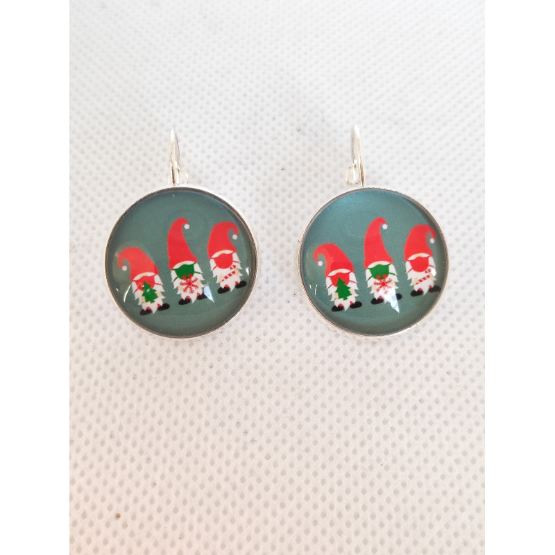 Boucles d'oreilles dormeuse Noel 10