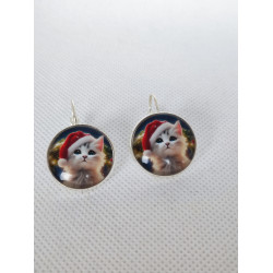 Boucles d'oreilles Dormeuse Chat 2