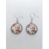 Boucles d'oreilles Noël chat 1