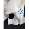 Boucles d'oreilles Fleurs de Lotus Bleu 3D