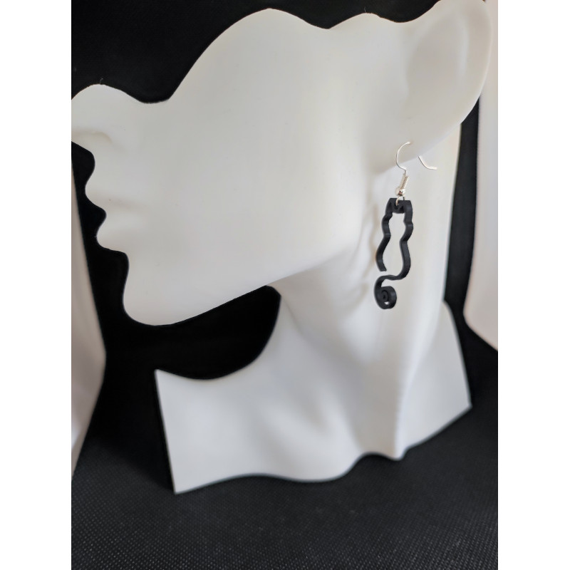 Boucles d'oreilles Chat 3D Boucles d'oreilles Chat 3D