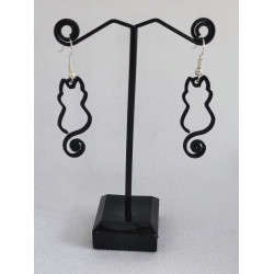 Boucles d'oreilles Chat 3D