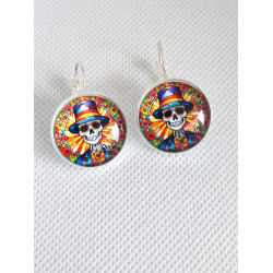 Boucles d'oreilles Dormeuse Tete de mort 5