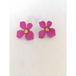 Boucles d'oreilles Fleurs Rose