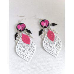 Boucles d'oreilles Octobre Rose 6