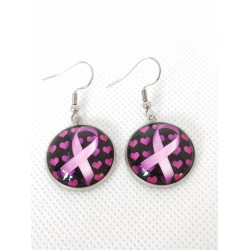 Boucles d'oreilles Petite Octobre Rose 2