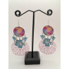 Boucles d'oreilles Feuille Rose 16