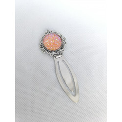 Marque Page Strass Rose- saumon