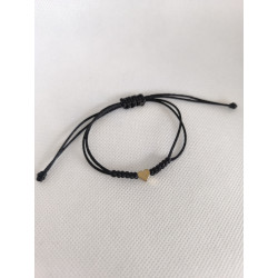 Bracelet Coeur Noir réglable