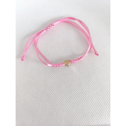 Bracelet Coeur Rose réglable