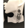 Boucles d'oreilles Mandala Noir & Blanc