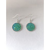 Boucles d'oreilles Petite strass vert 7
