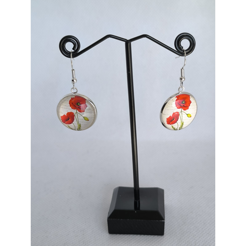 Boucles d'oreilles Coquelicots