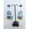 Boucles d'oreilles Oeil Mandala turquoise 35