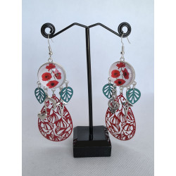 Boucles d'oreilles Coquelicots 30