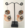 Boucles d'oreilles Design noir et orange  38