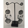 Boucles d'oreilles Noir et blanc  37
