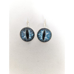 Boucles d'oreilles Dormeuse Oeil Bleu