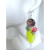Boucles d'oreilles Feuilles Multicolores